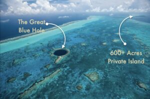 the great blue hole belize private island
